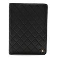Lambskin Quilted Large Agenda Cover Black
