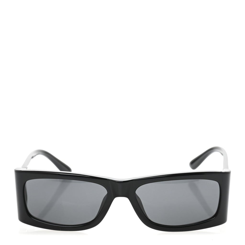 Prada Acetate Rectangular Sunglasses SPR B03 Black