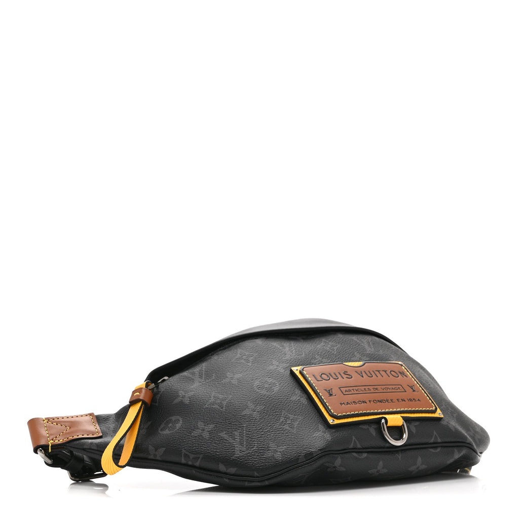 Louis Vuitton Monogram Eclipse Epi Gaston Label Discovery Bumbag Black Savan Yellow