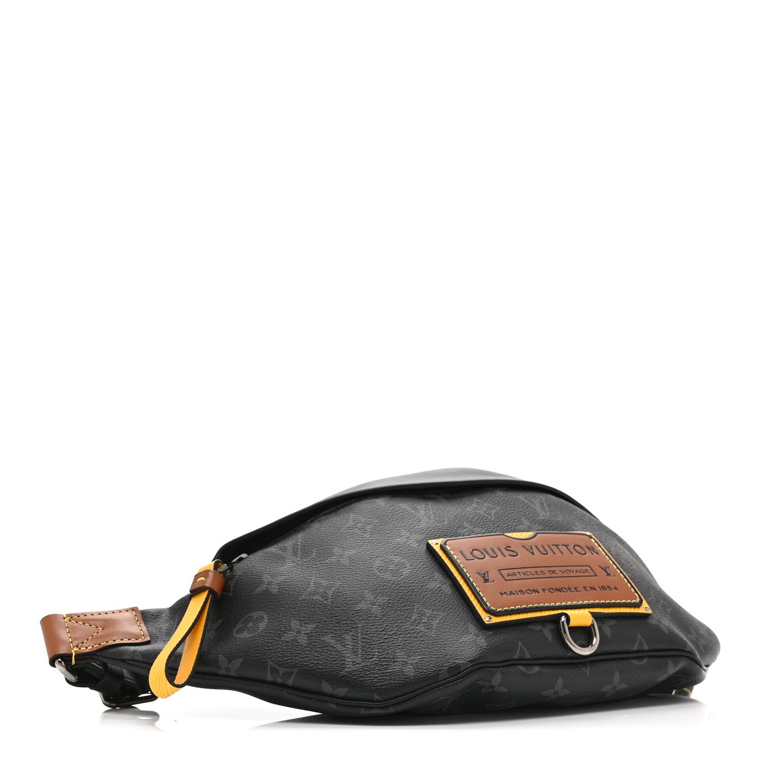 Louis Vuitton Monogram Eclipse Epi Gaston Label Discovery Bumbag Black Savan Yellow
