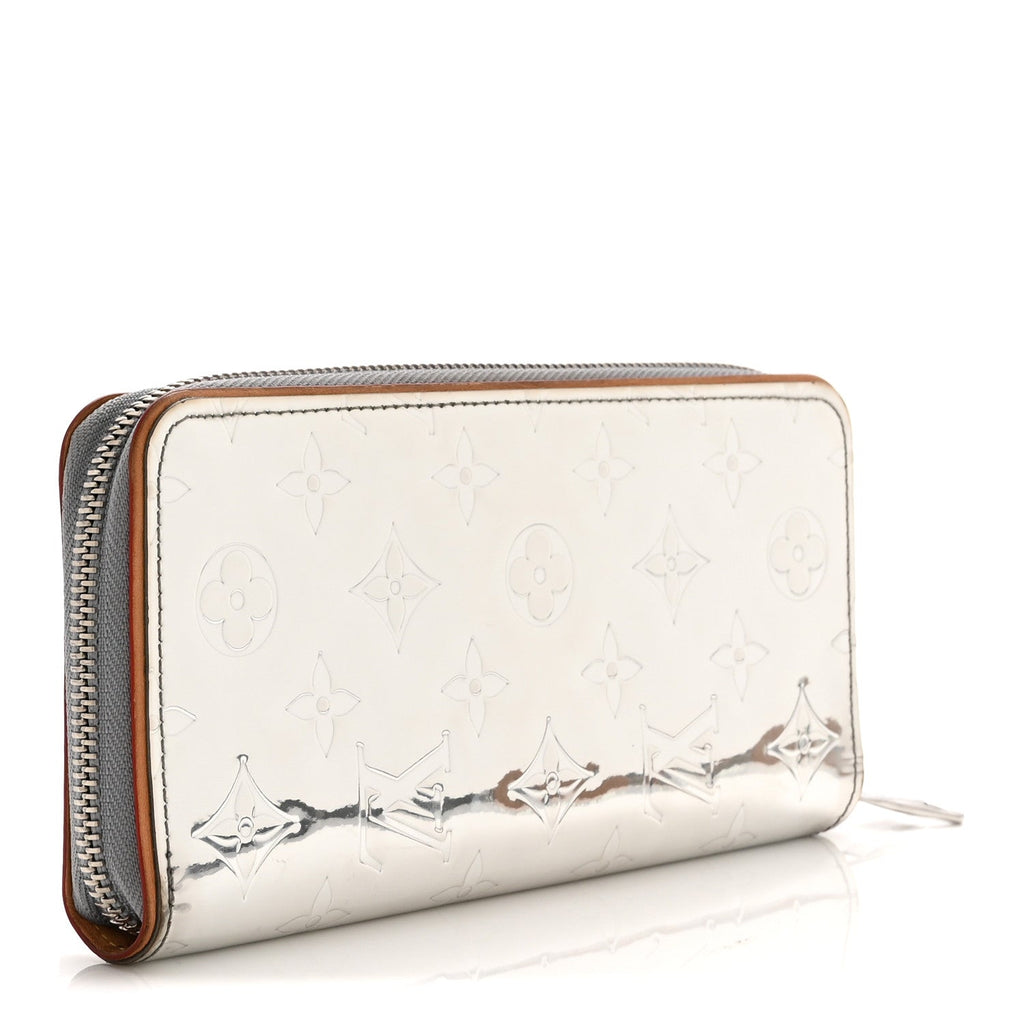 Louis Vuitton Monogram Mirror Zippy Wallet Silver