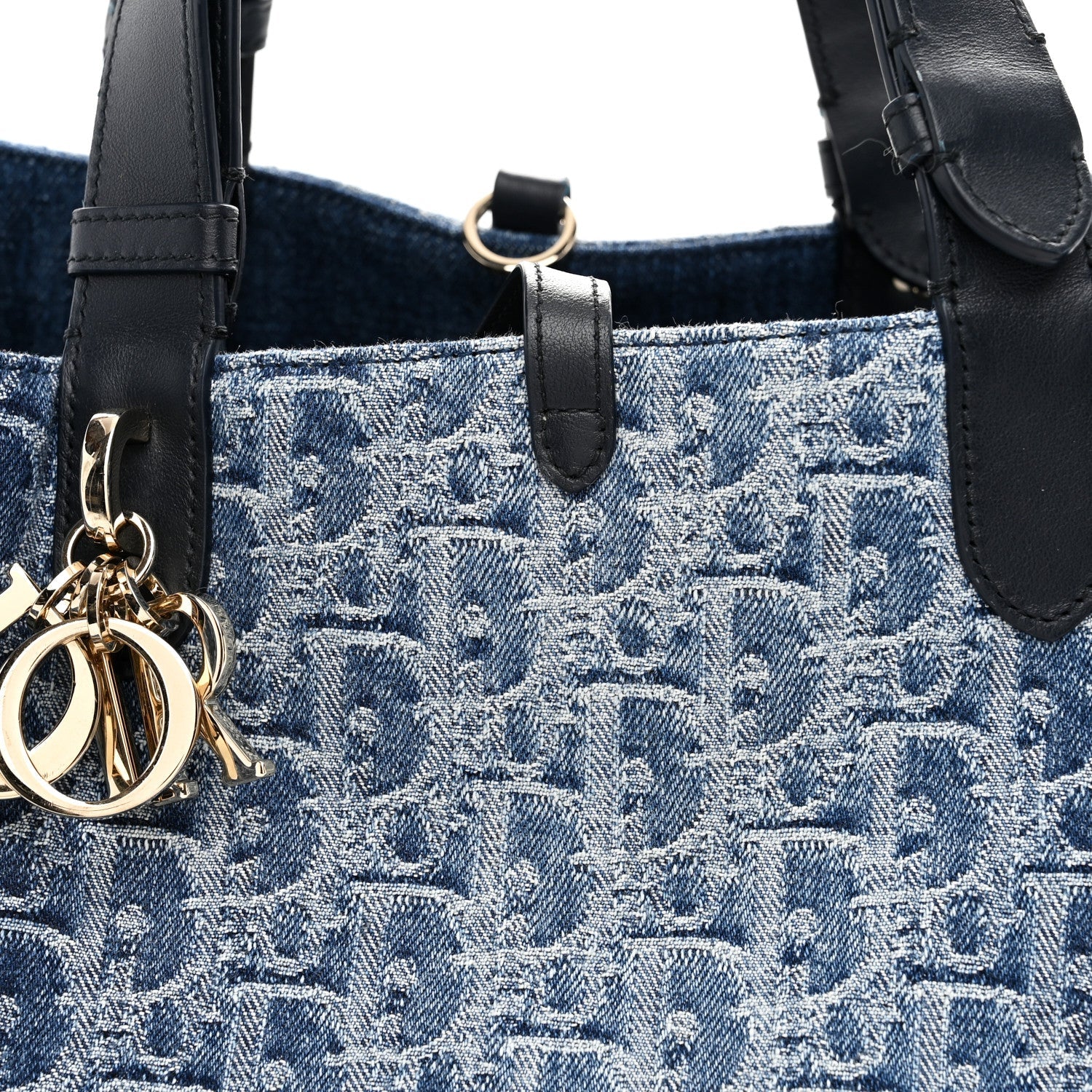 Christian Dior DIOR Denim Jacquard Oblique Large Toujours Blue