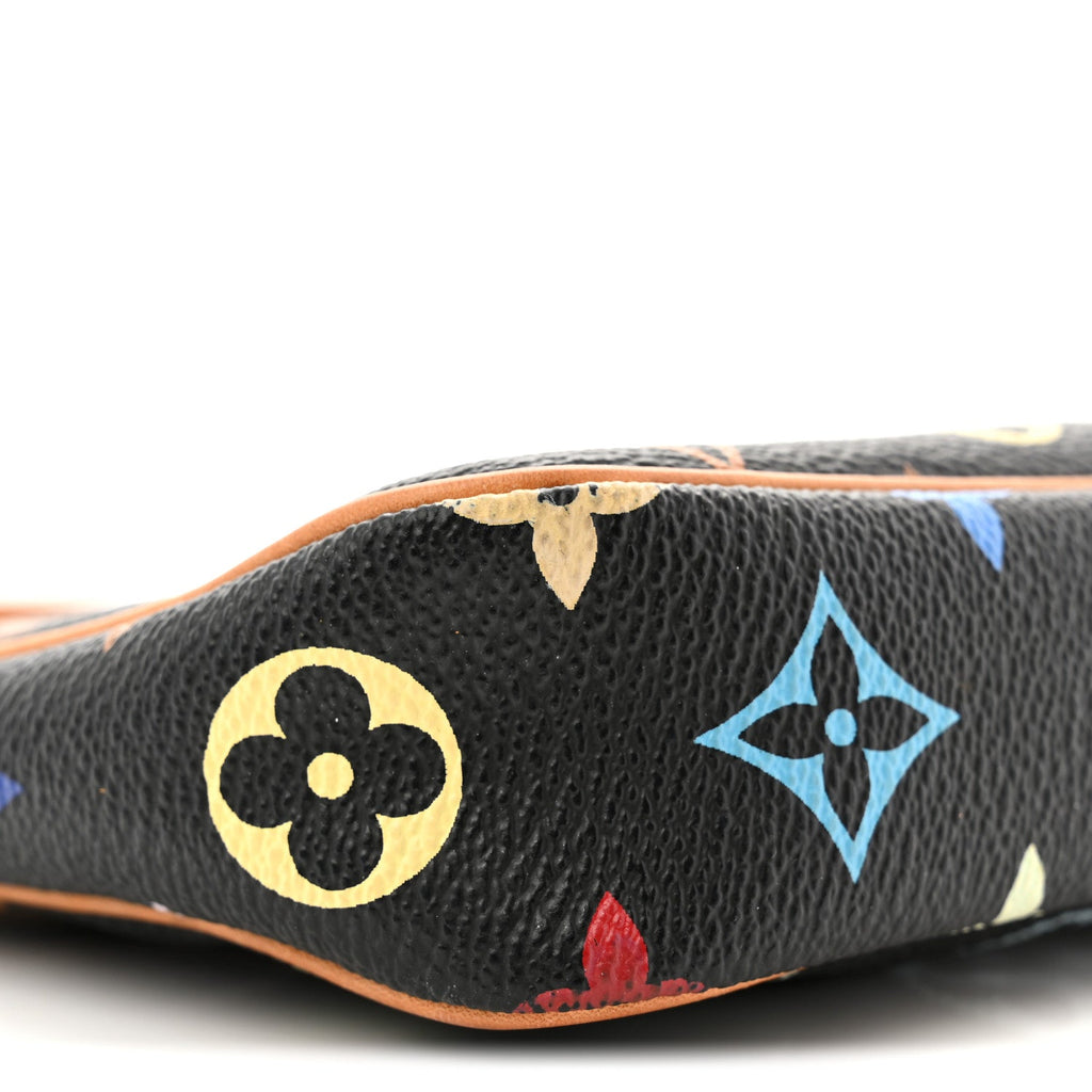 Louis Vuitton Monogram Multicolor Pochette Accessories Black