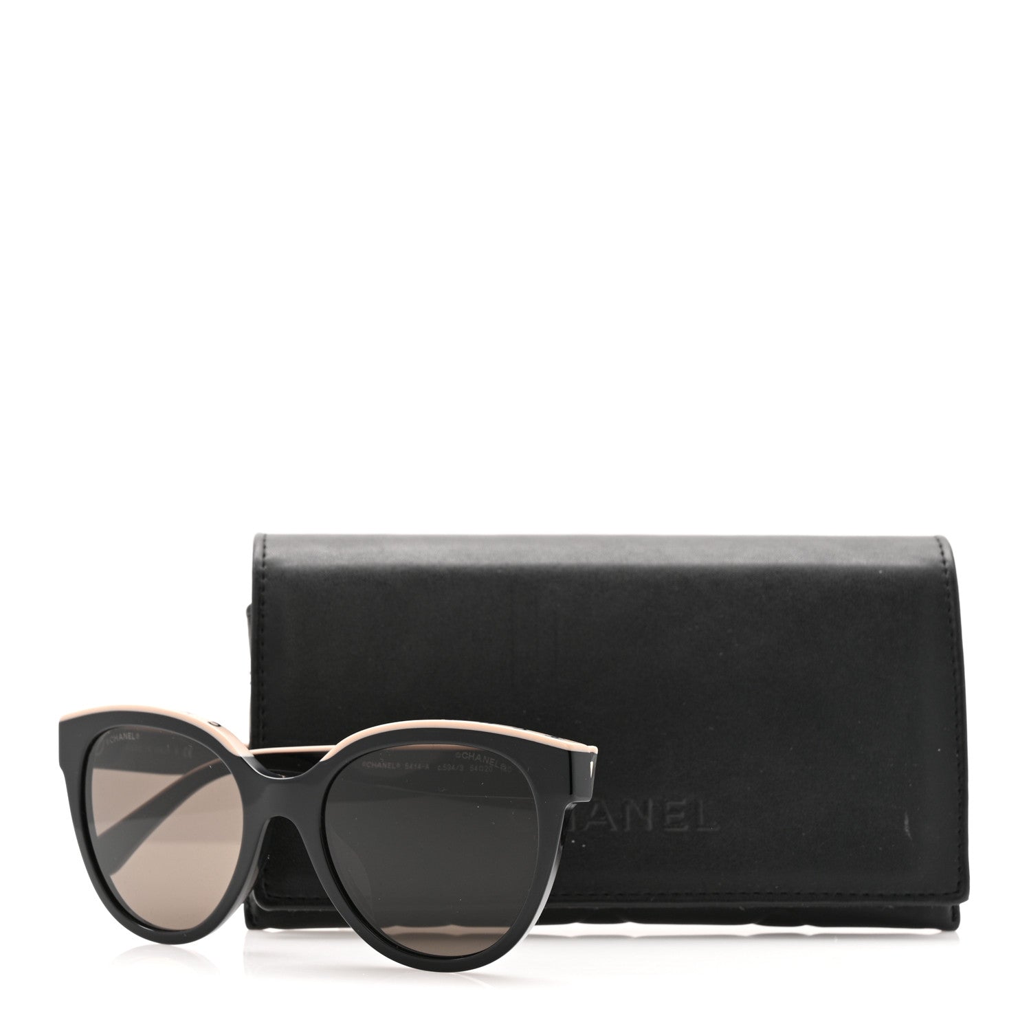 Acetate CC Butterfly Sunglasses 5414 Black Beige