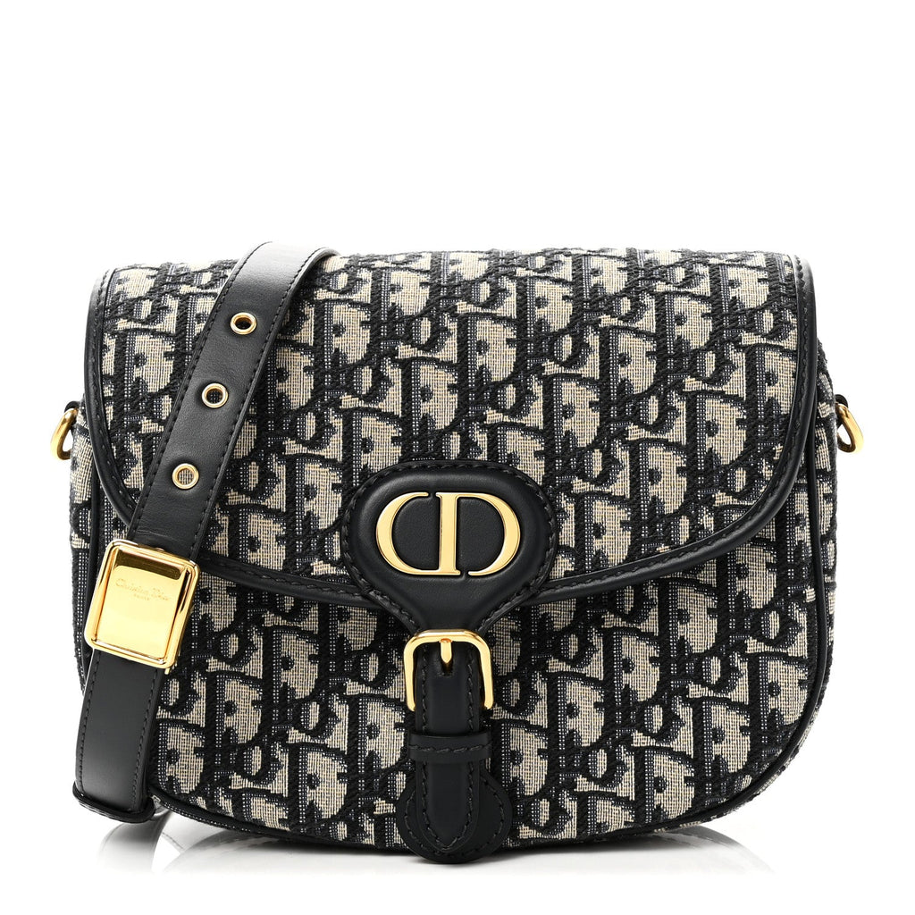 Christian Dior Oblique Medium Bobby Flap Blue