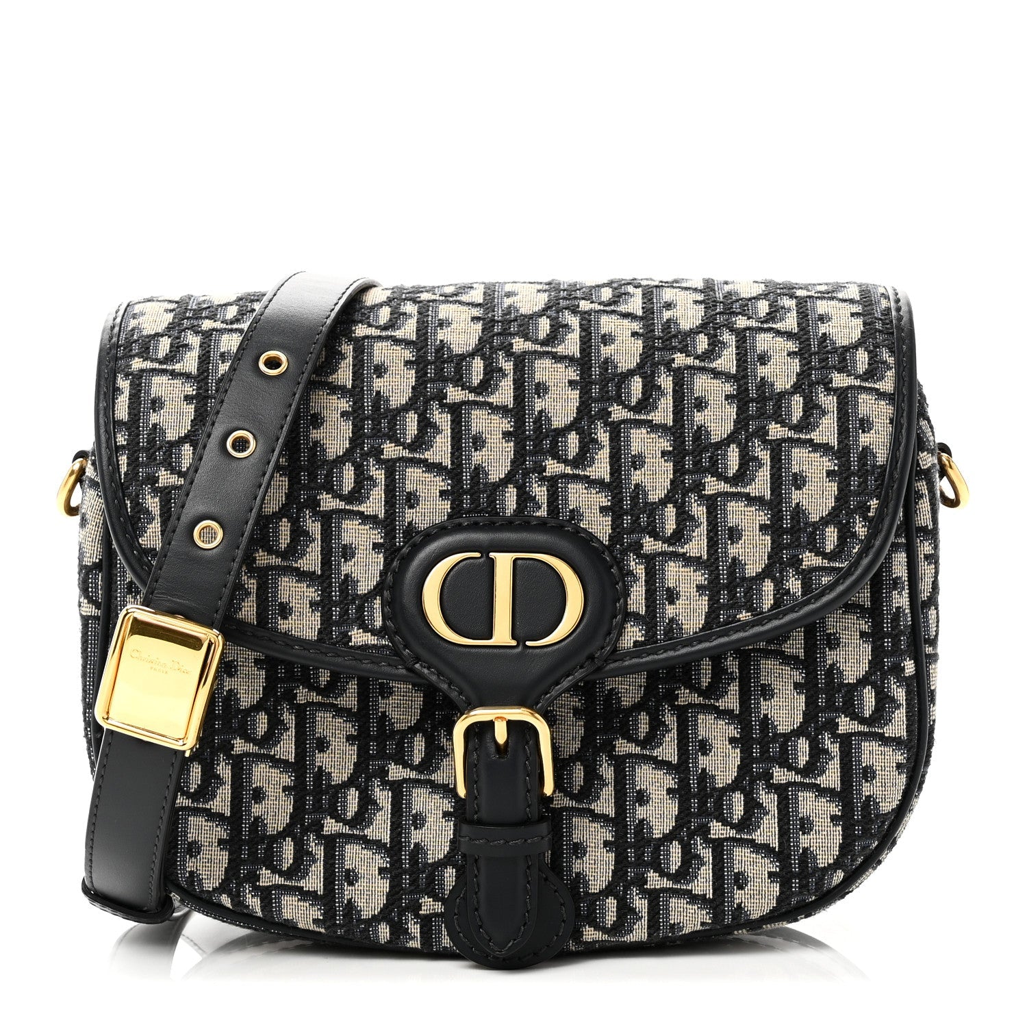 Christian Dior Oblique Medium Bobby Flap Blue