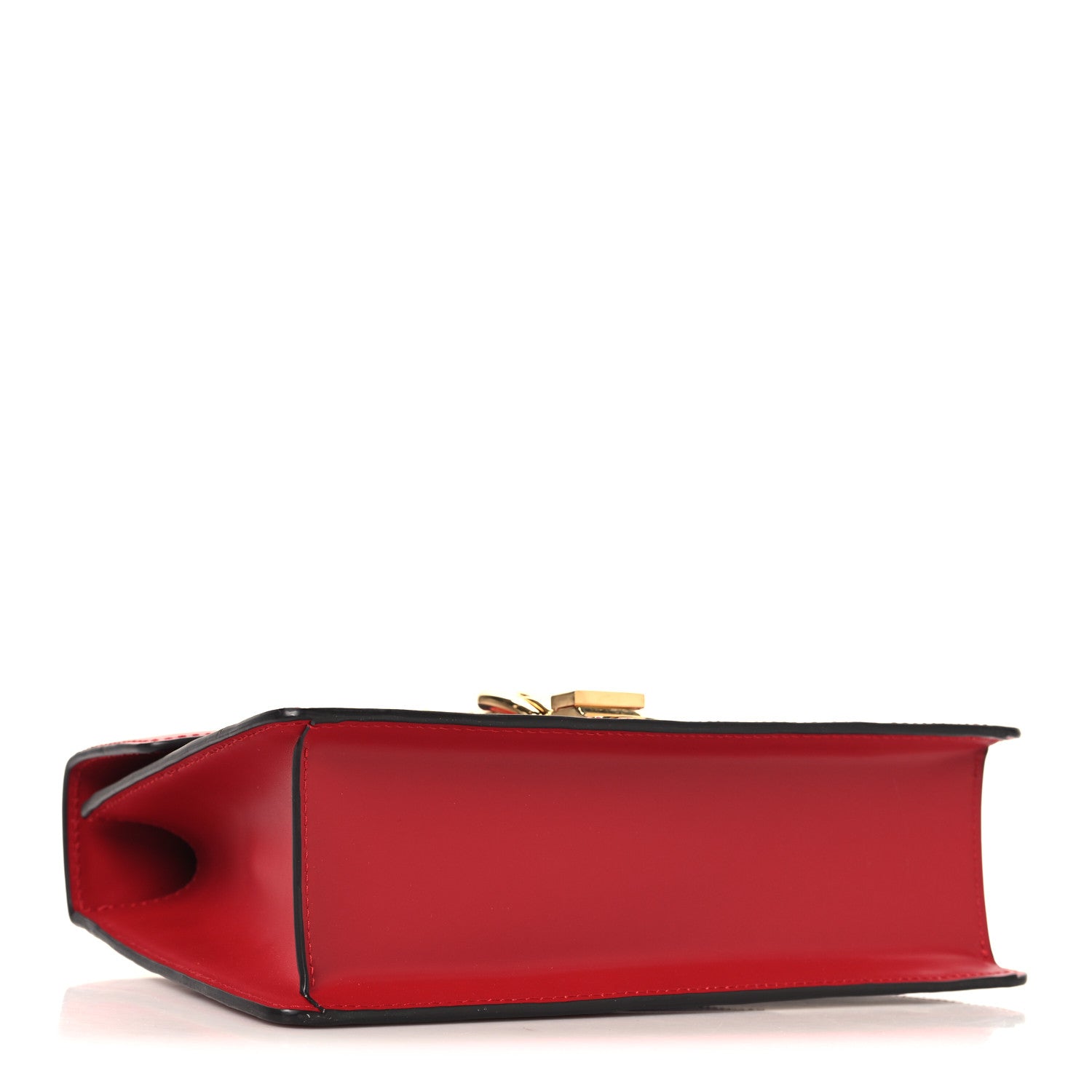 Gucci Calfskin Small Sylvie Shoulder Bag Hibiscus Red