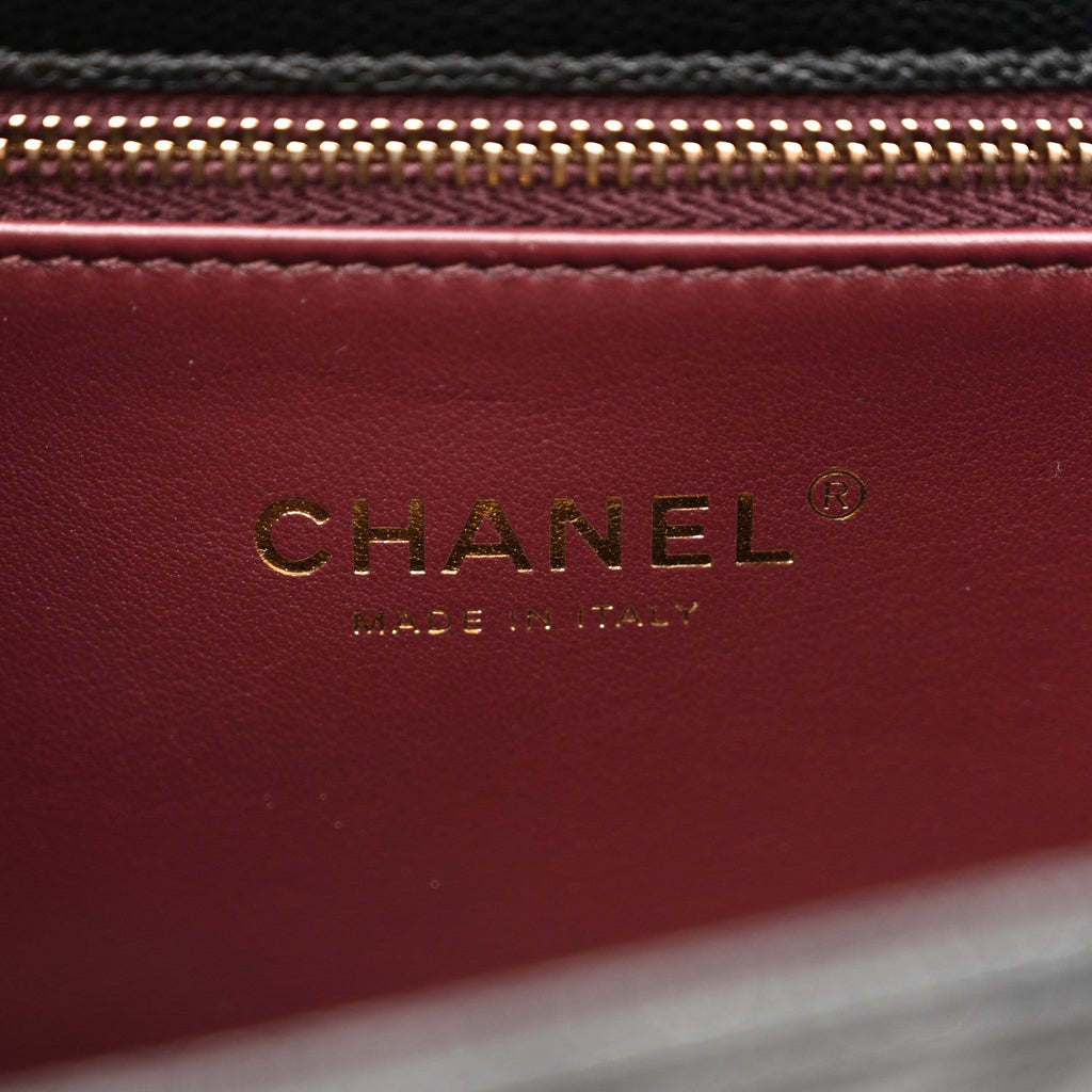 Chanel Caviar Quilted Small Chain Frame Flap Black