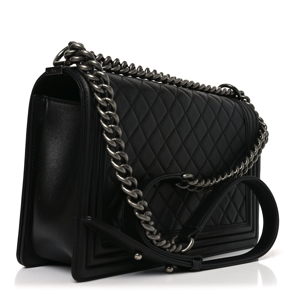 Chanel Calfskin Quilted New Medium Boy Flap Black