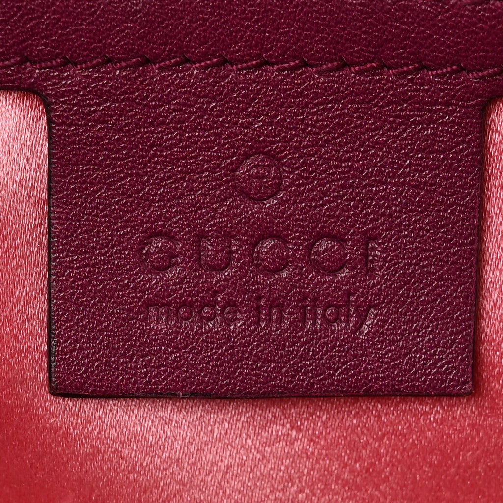 Gucci Velvet Matelasse Small GG Marmont Shoulder Bag Fuchsia Violet Cyclamen
