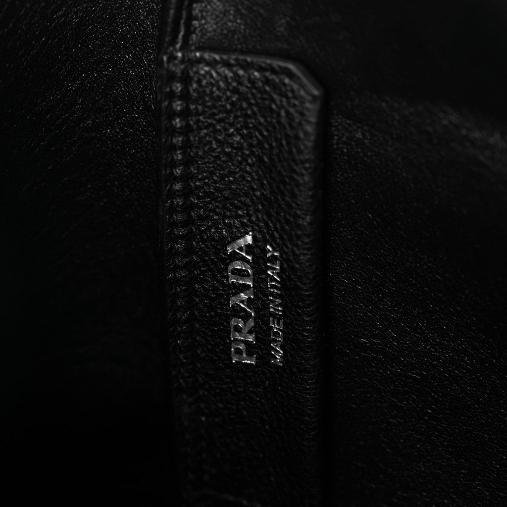 Prada Vitello Daino Soft Large Dynamique Tote Black
