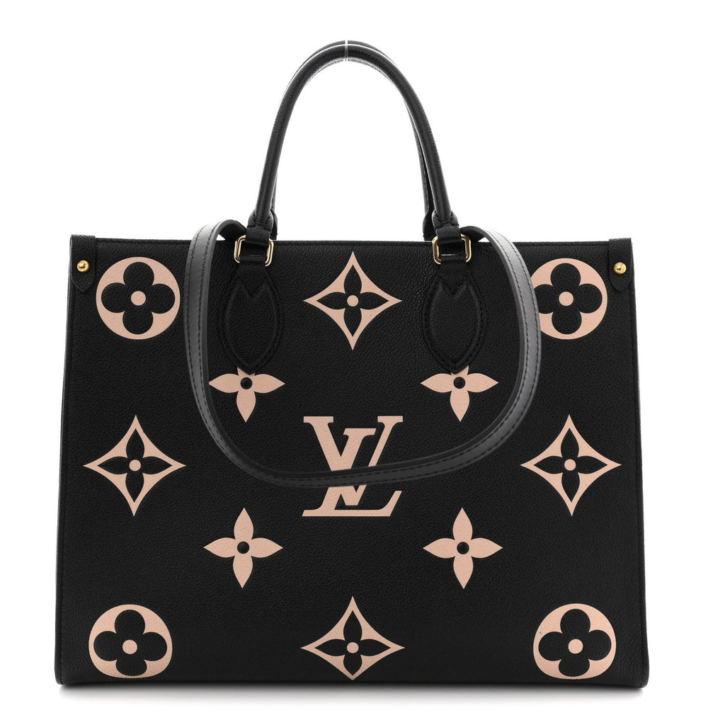 Louis Vuitton Empreinte Monogram Giant Onthego MM Black Beige