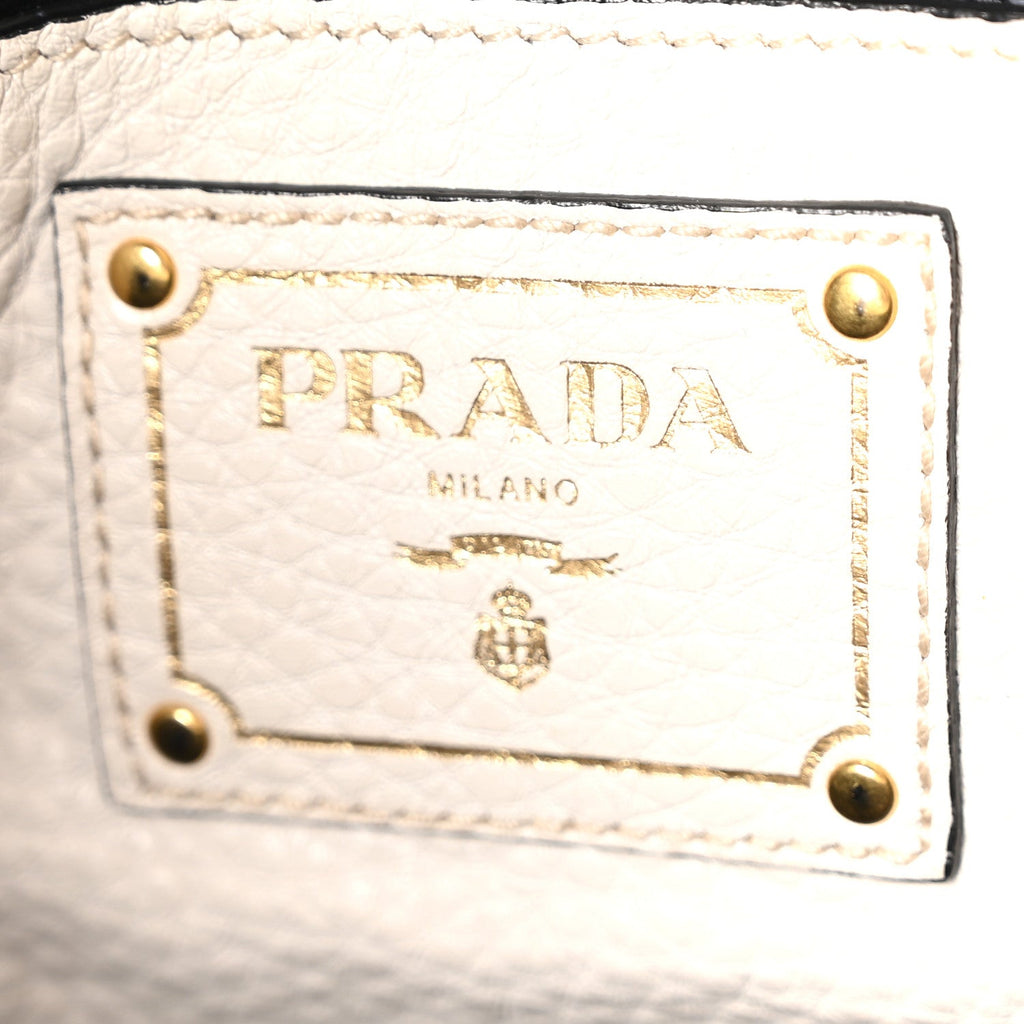 Prada Vitello Daino Tote Talco