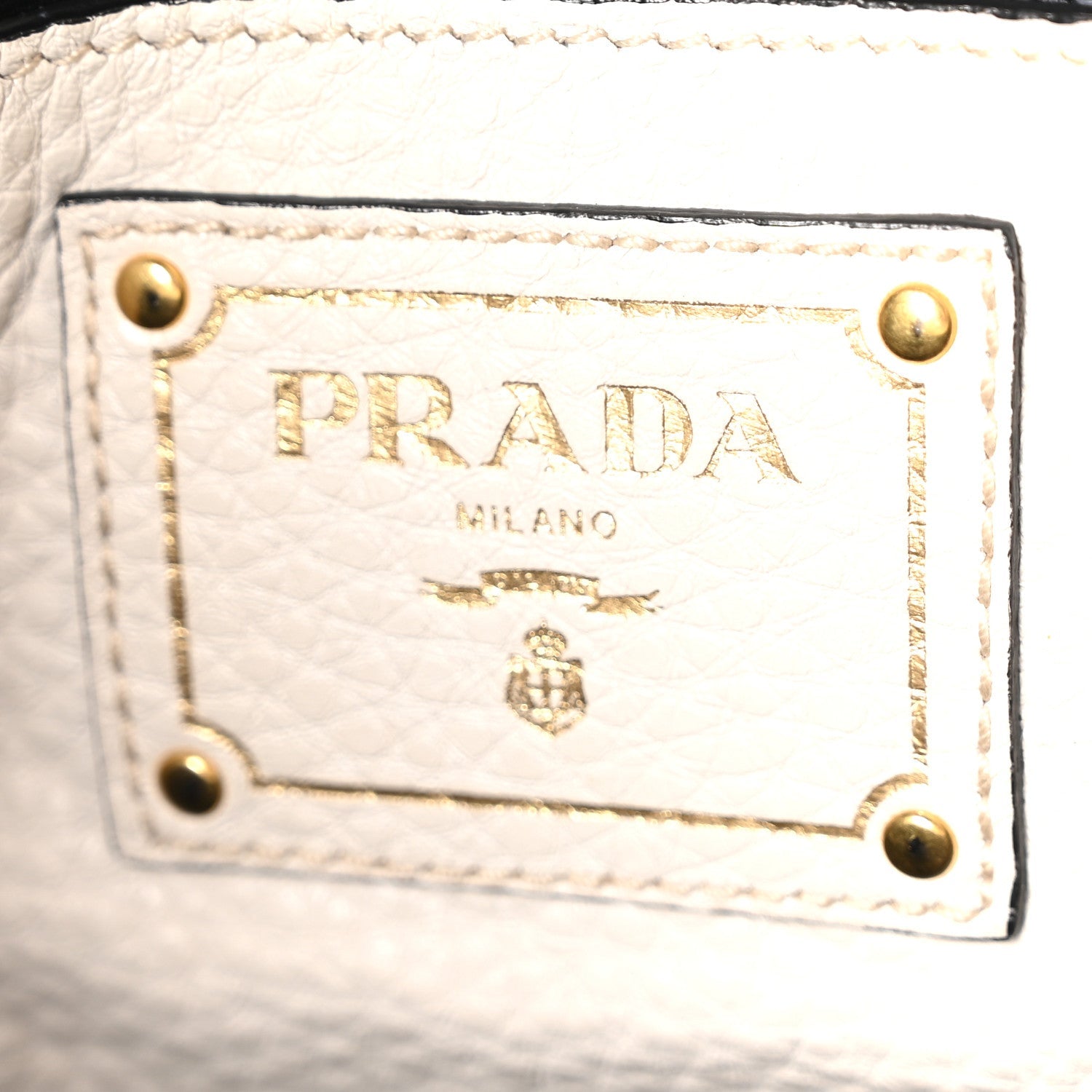 Prada Vitello Daino Tote Talco