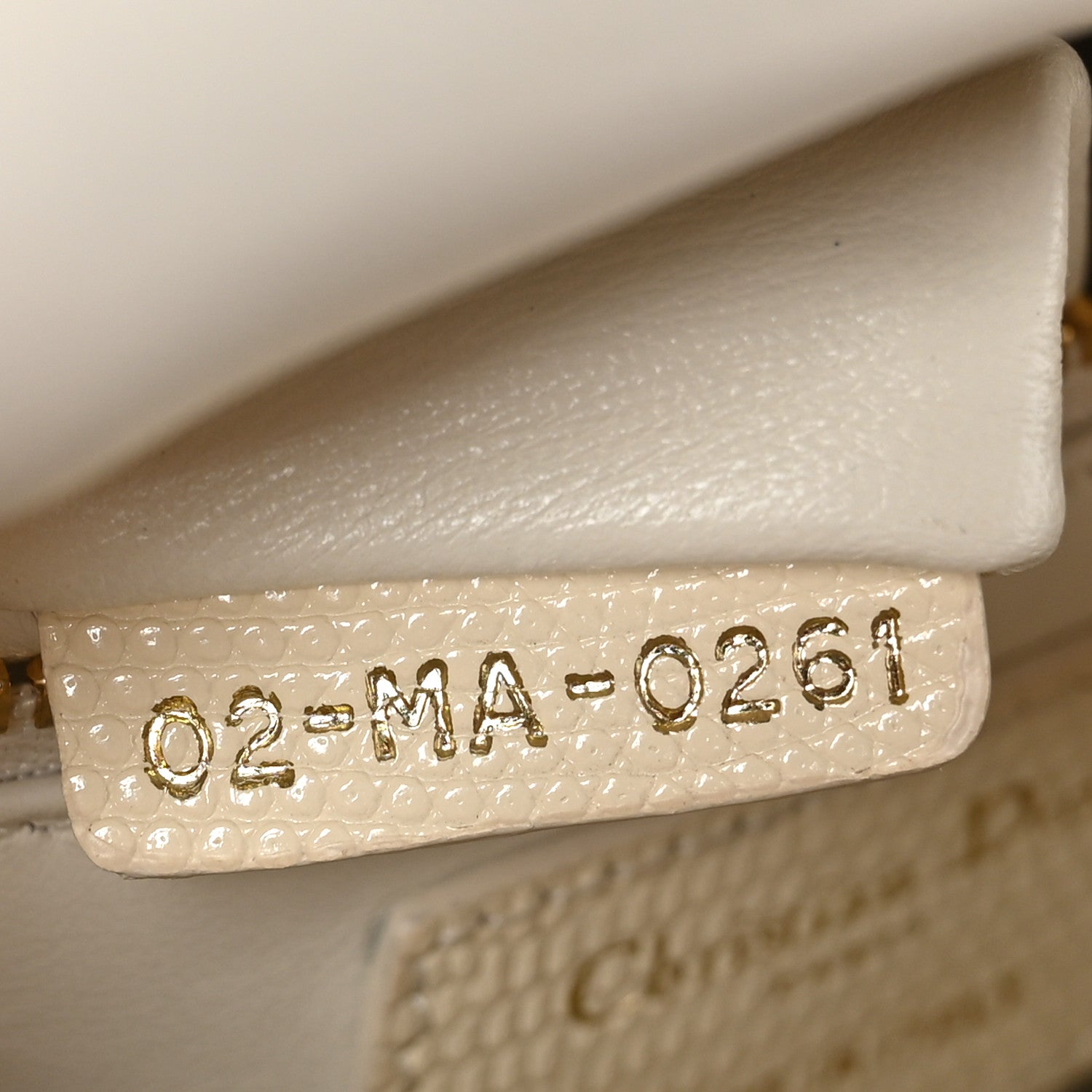 Christian Dior Lizard Mini Lady Dior White