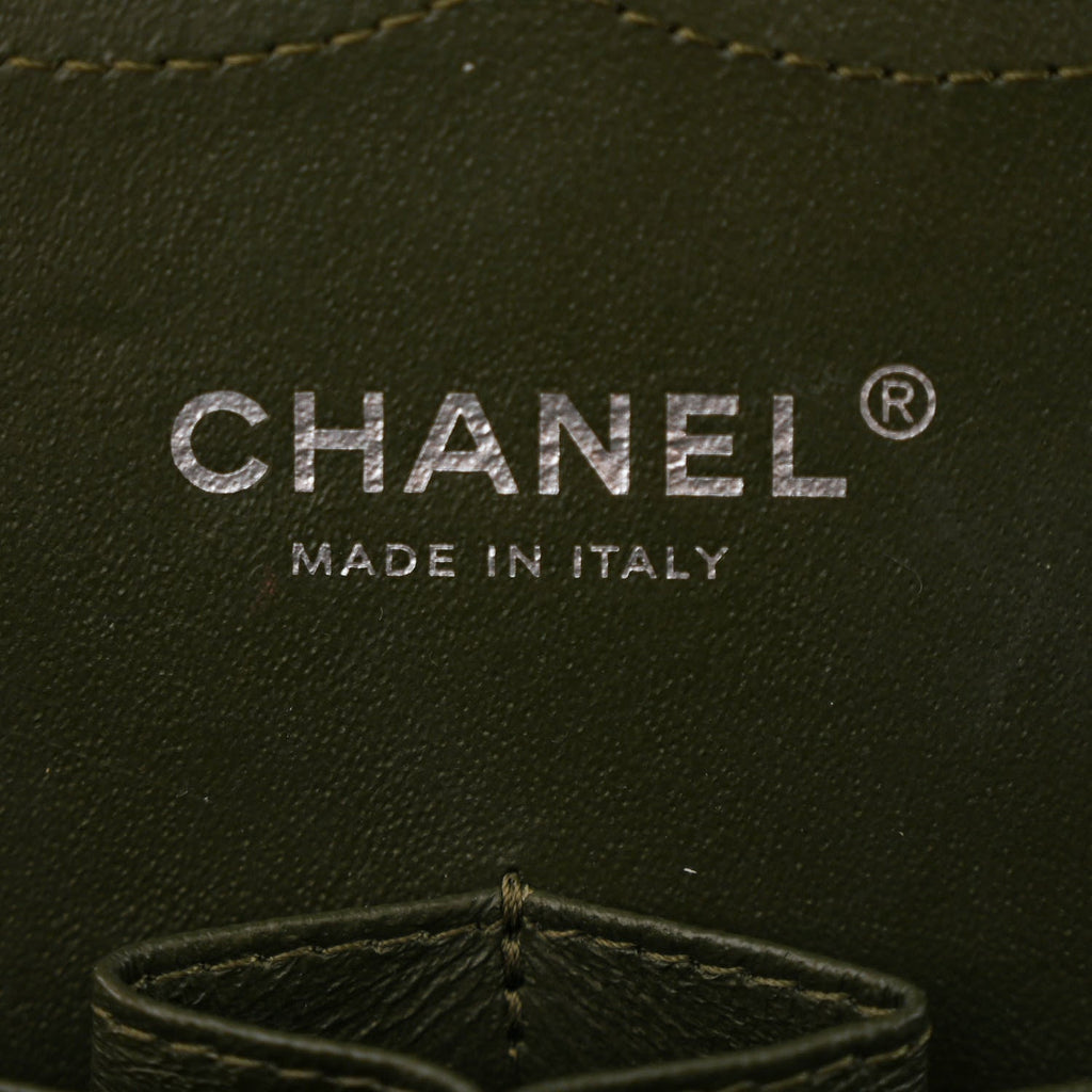 Chanel Caviar Quilted Jumbo Double Flap Green