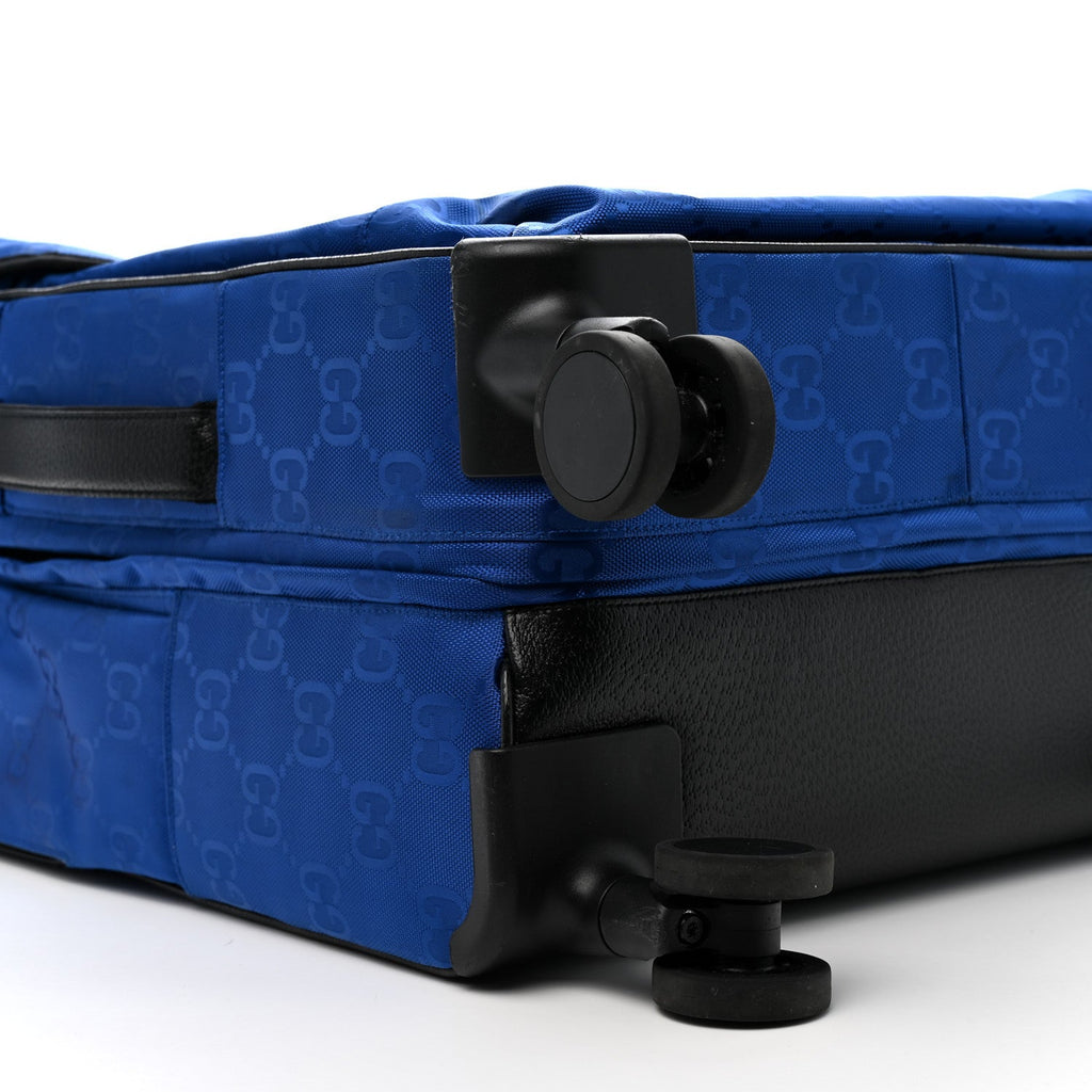 Gucci Econyl Nylon Monogram Off The Grid Suitcase Guilted Blue Black