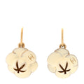 Resin Camelia Earrings White Gold