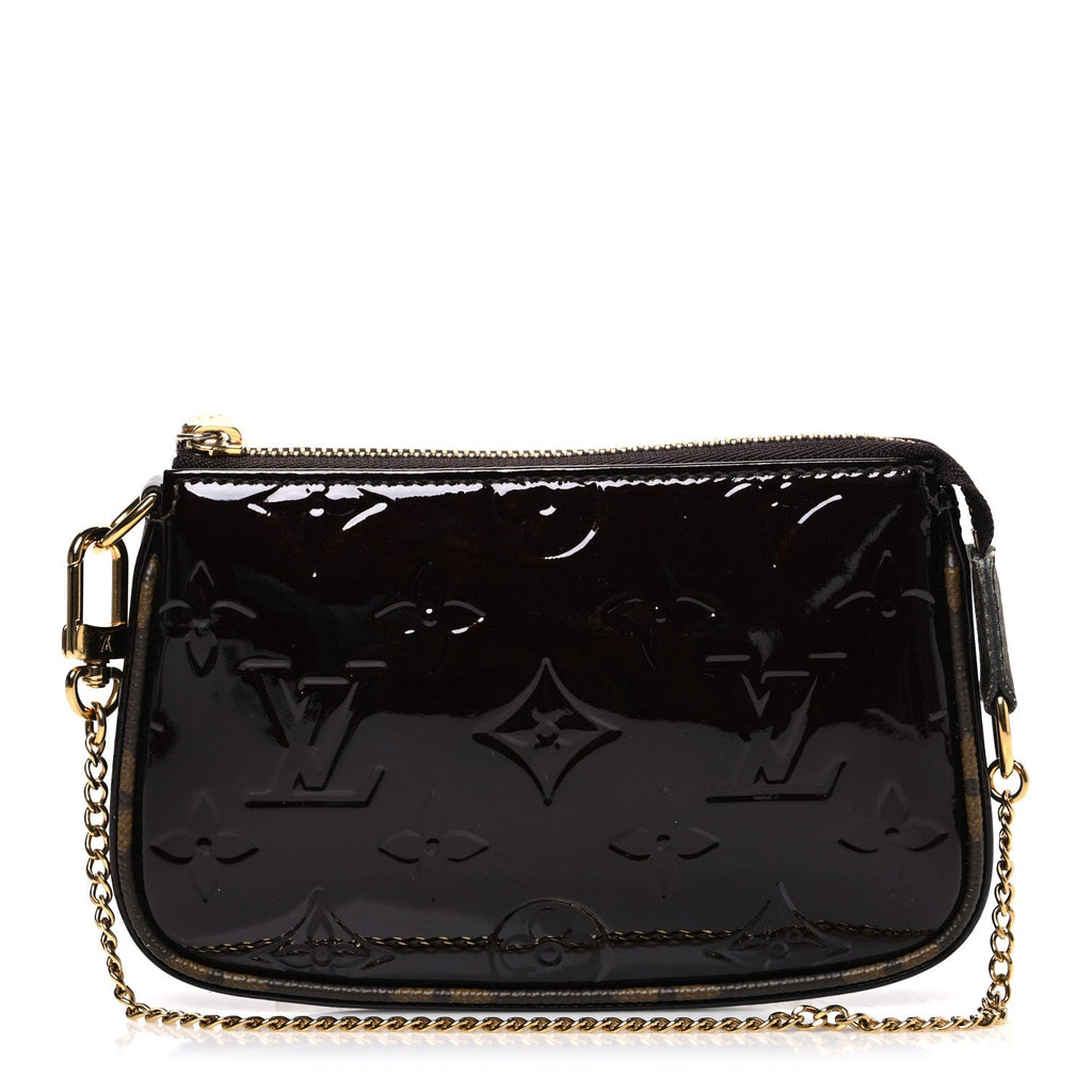 Louis Vuitton Vernis Monogram Mini Pochette Accessories Amarante