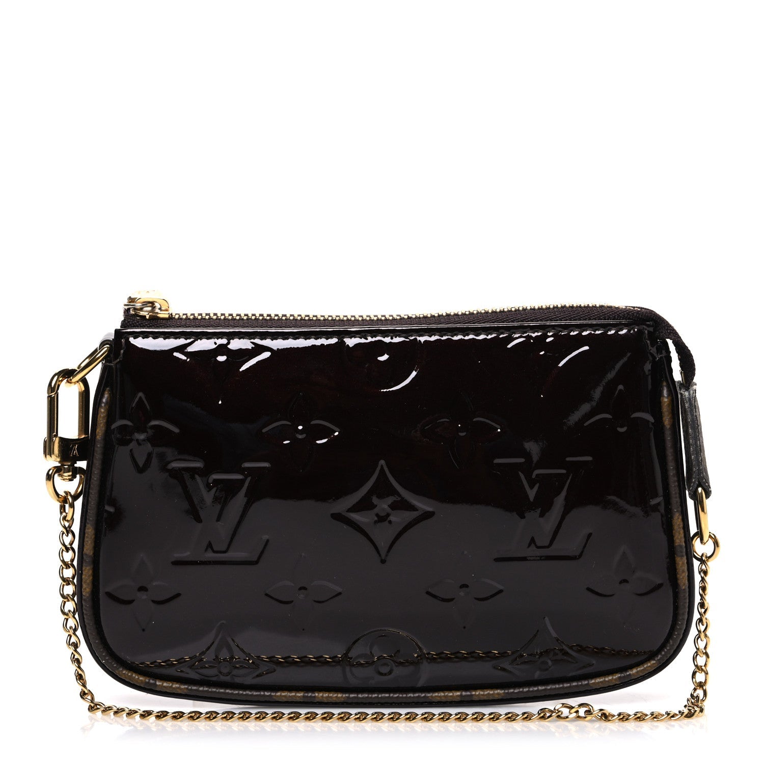 Louis Vuitton Vernis Monogram Mini Pochette Accessories Amarante