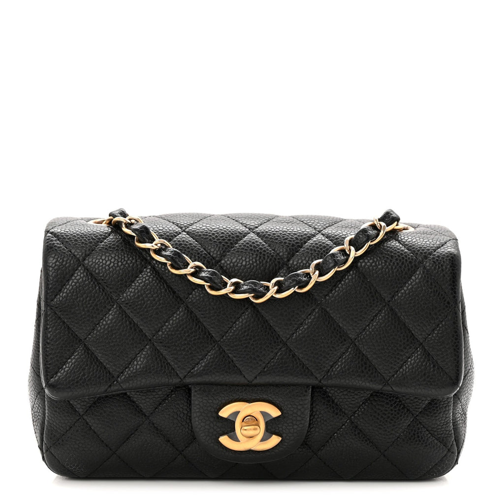 Chanel Caviar Quilted Mini Rectangular Flap Black