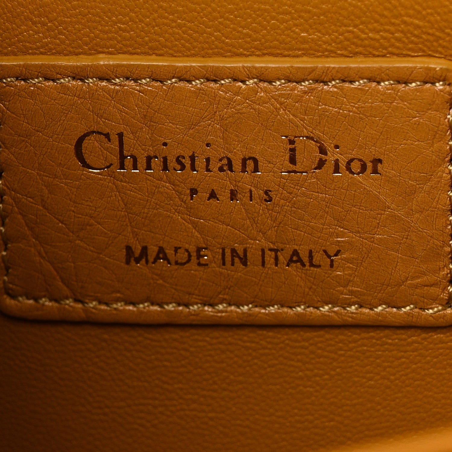 Christian Dior Ostrich 30 Montaigne Flap Bag Brown