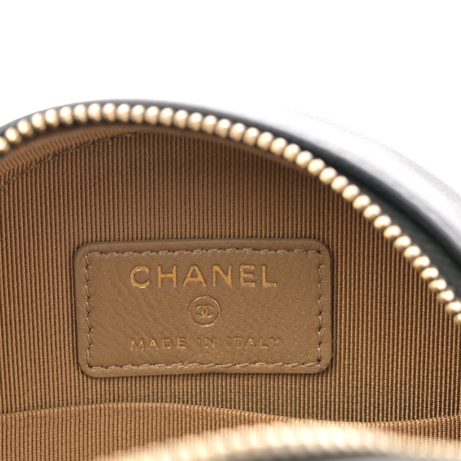 Chanel Goatskin Quilted Chic Pearls Chain Round Clutch With Chain Black
