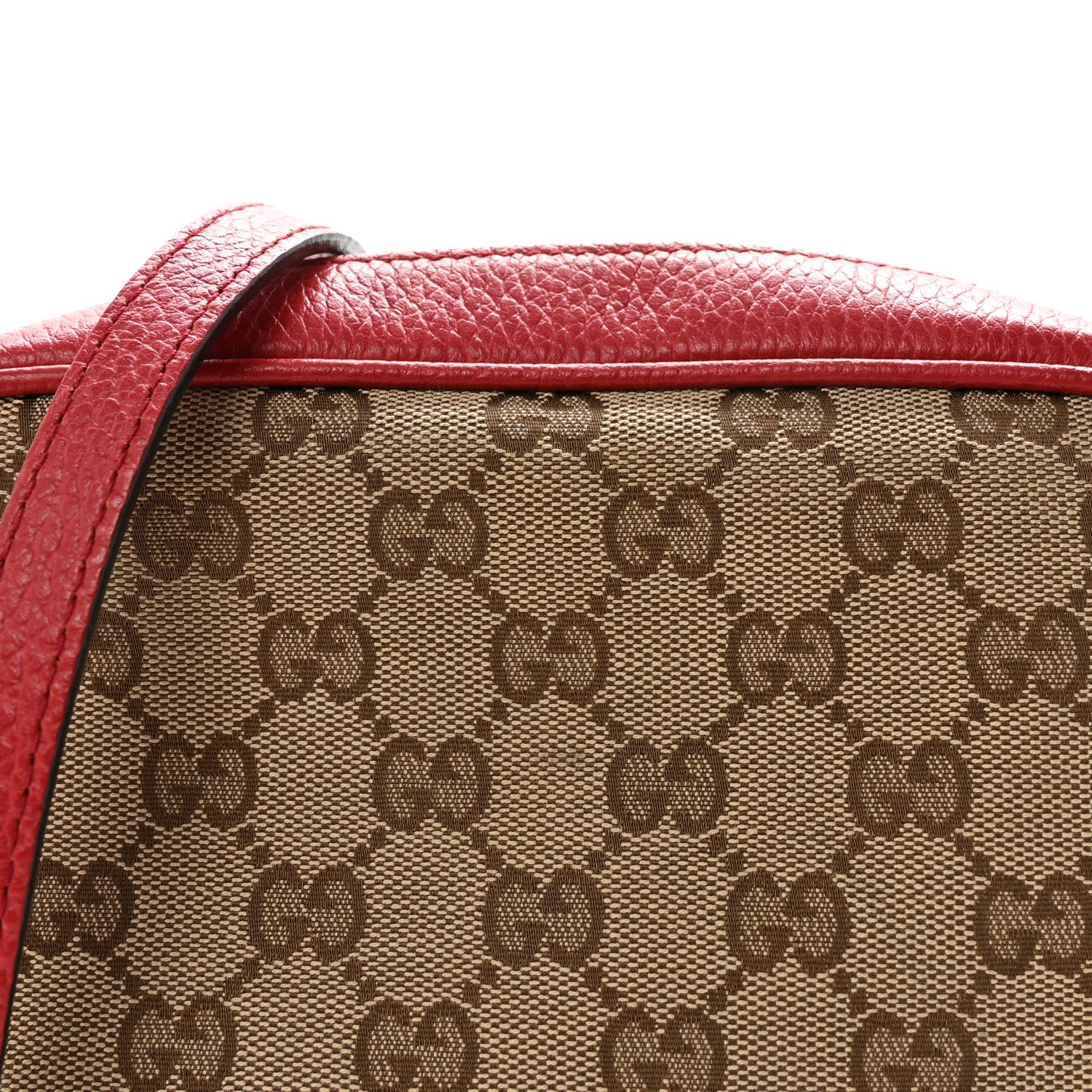 Gucci Monogram Mini Bree Messenger Bag Red