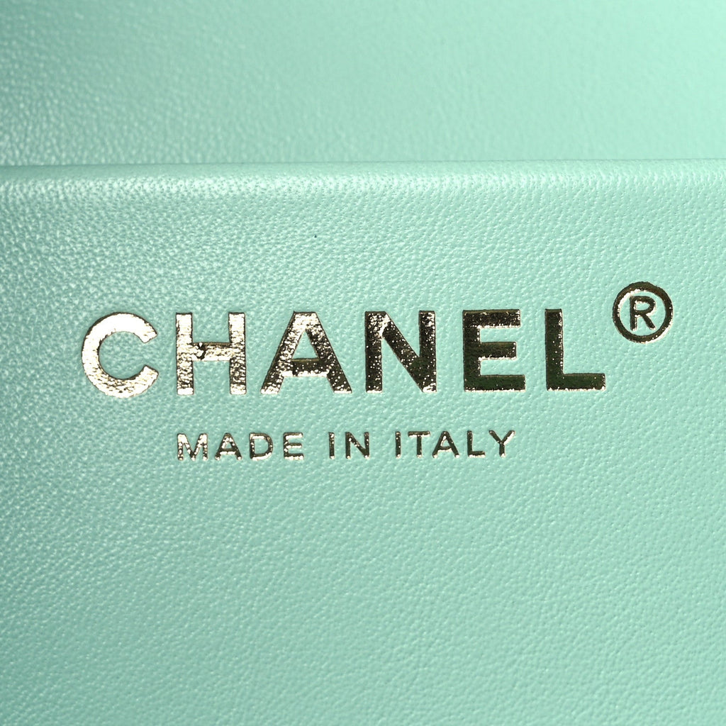 Chanel Suede Calfskin Small Souplissimo Maxi Flap Green