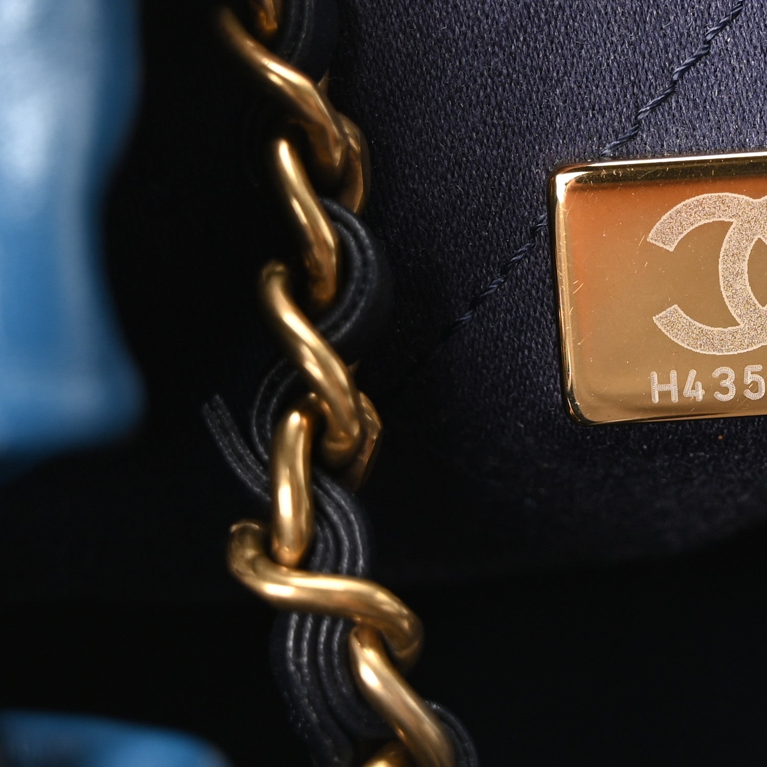 Chanel Shaded Calfskin Quilted Mini Chanel 22 Blue Dark Blue