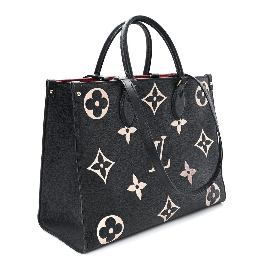 Louis Vuitton Empreinte Monogram Giant Onthego MM Black Beige