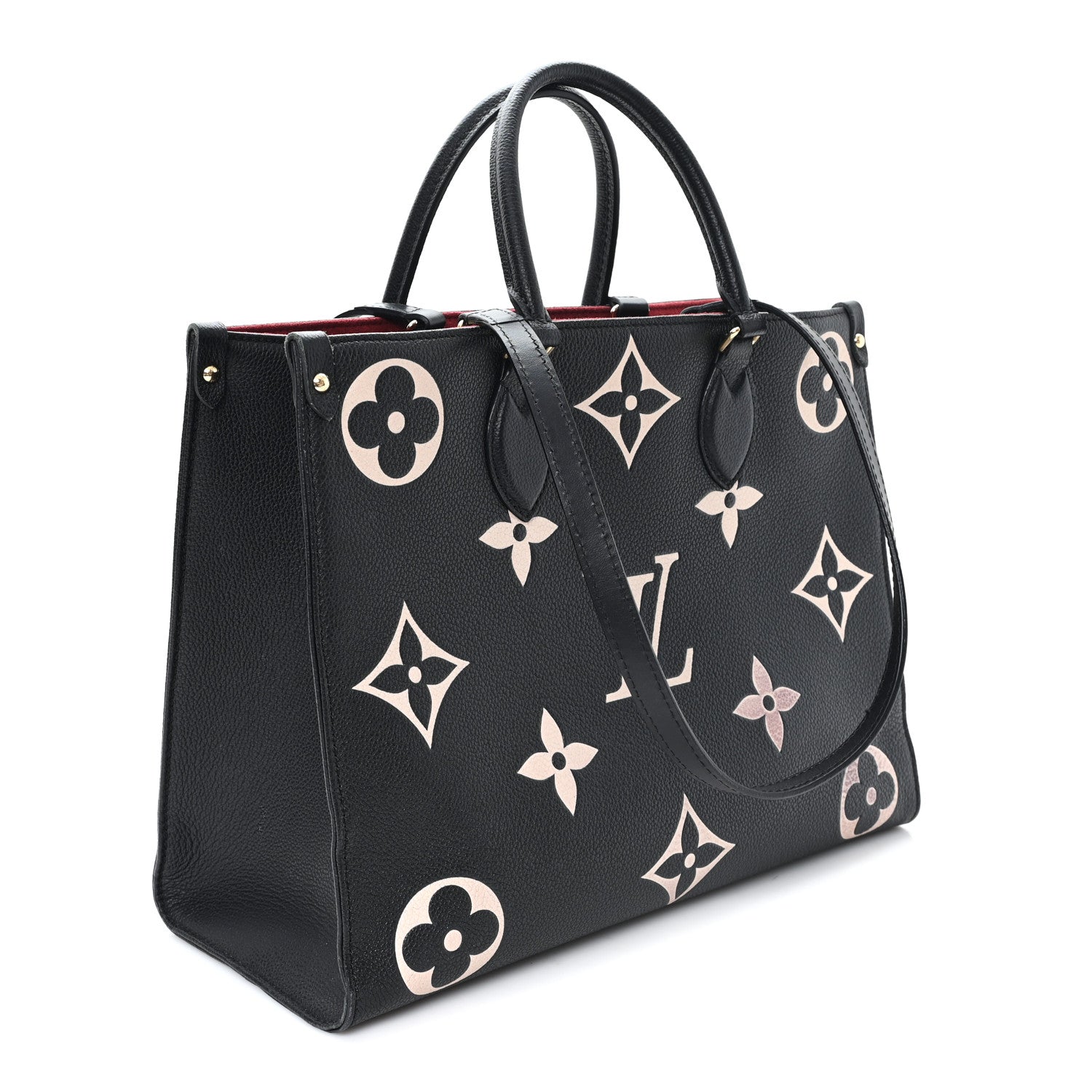 Louis Vuitton Empreinte Monogram Giant Onthego MM Black Beige