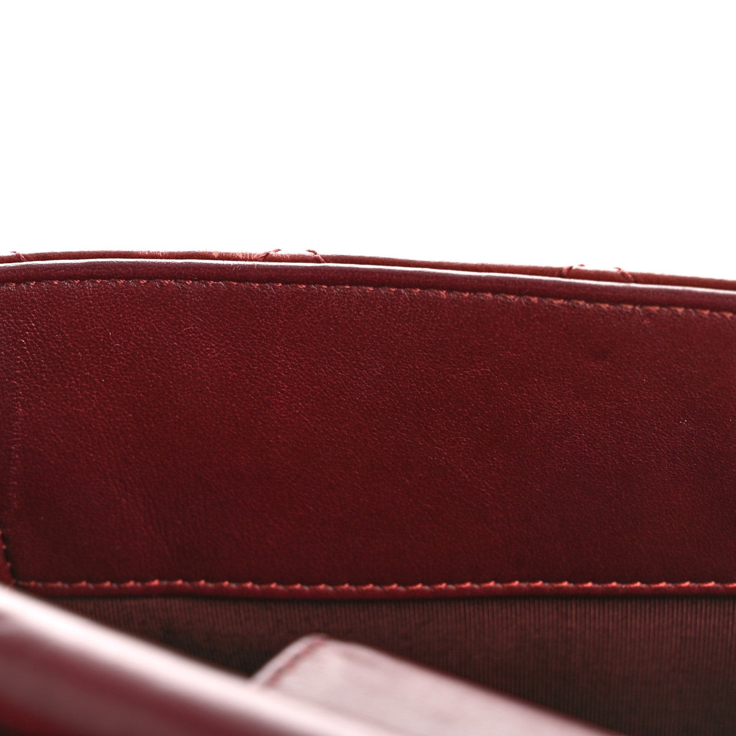 Chanel Glazed Calfskin Quilted Small Gold Bar Tote Red
