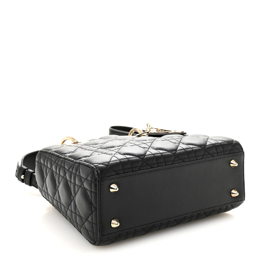 Christian Dior Lambskin Cannage Small My ABCDior Lady Dior Black