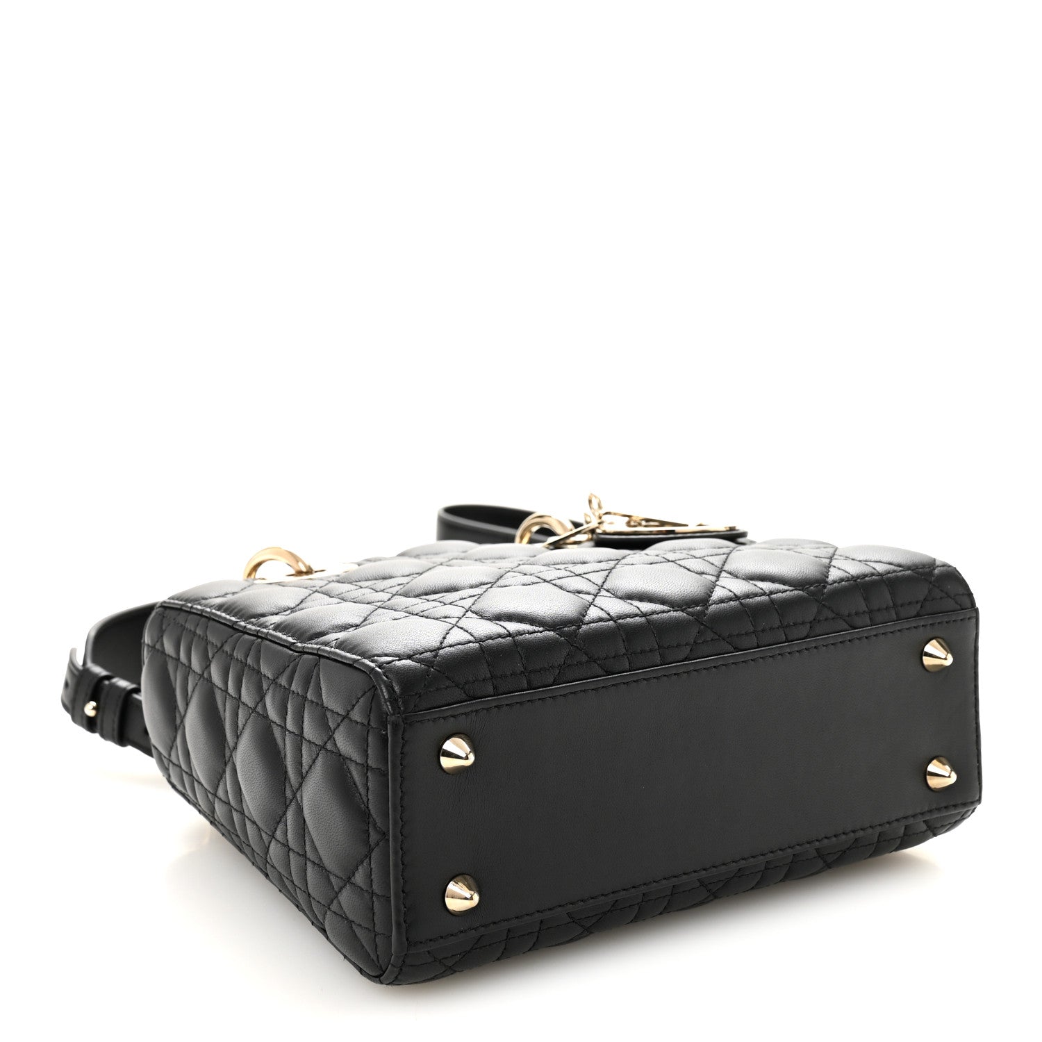 Christian Dior Lambskin Cannage Small My ABCDior Lady Dior Black