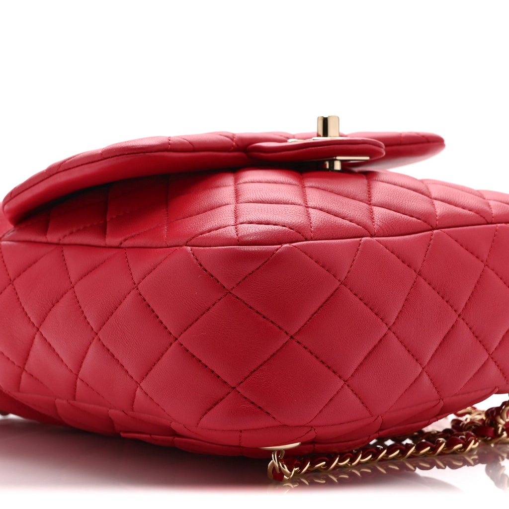 Chanel Lambskin Quilted Small in Seoul Backpack Dark Pink