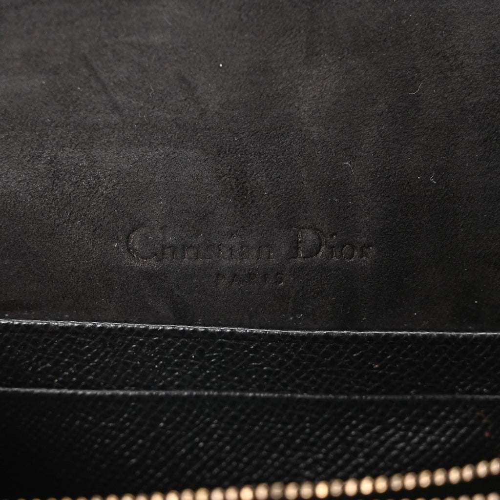 Christian Dior Grained Calfskin Saddle Belt Bag Black