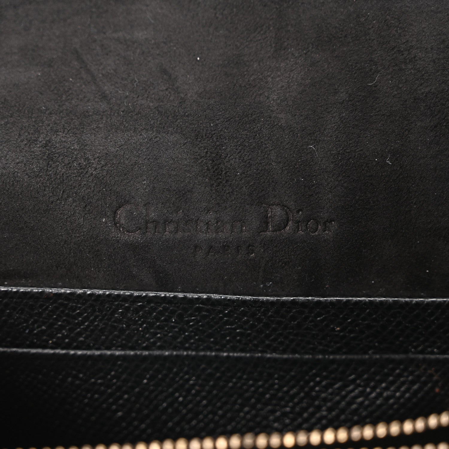 Christian Dior Grained Calfskin Saddle Belt Bag Black