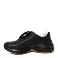 Gucci Calfskin Iridescent Logo Mens Rhyton Sneakers 8.5 Black