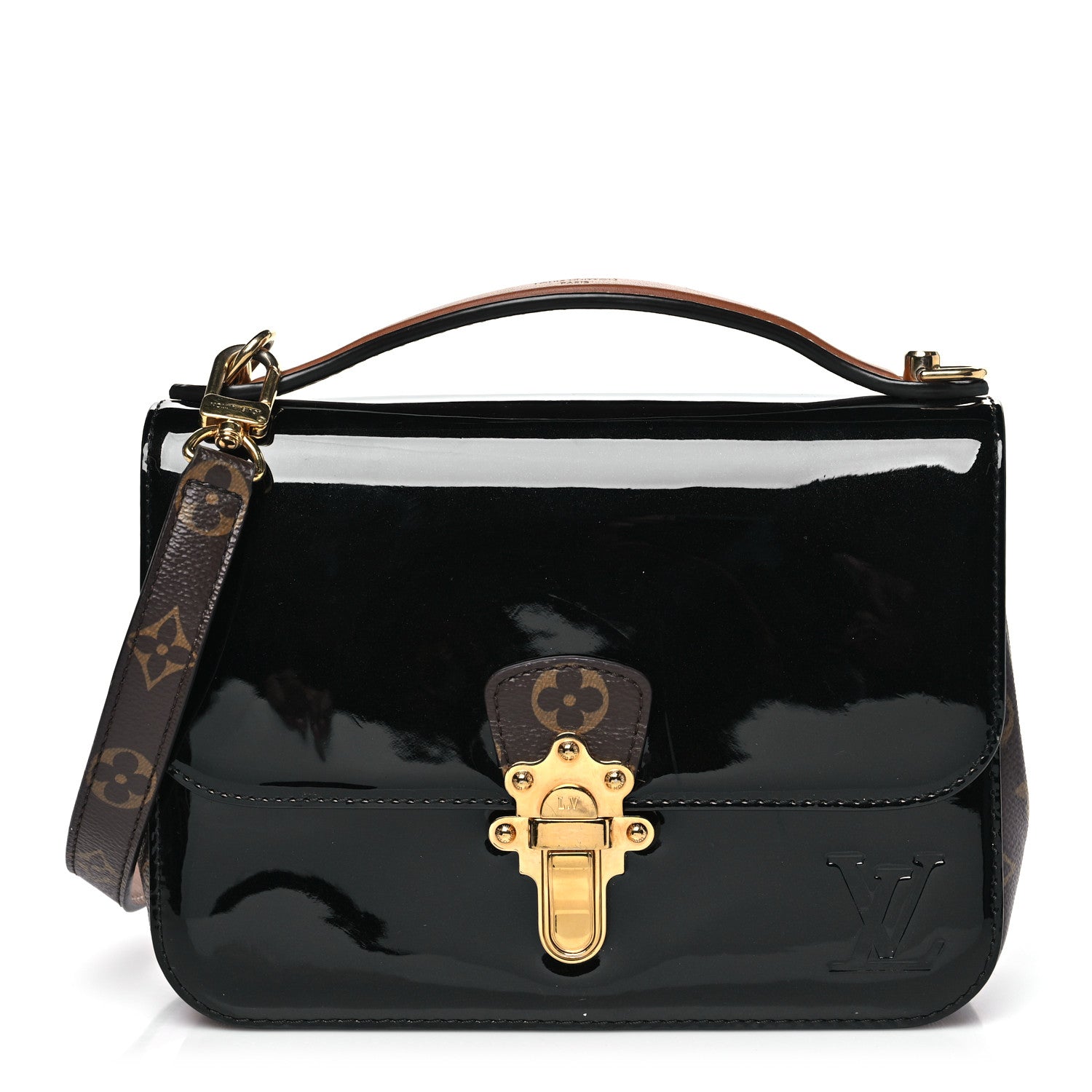 Louis Vuitton Patent Calfskin Monogram Cherrywood BB Black