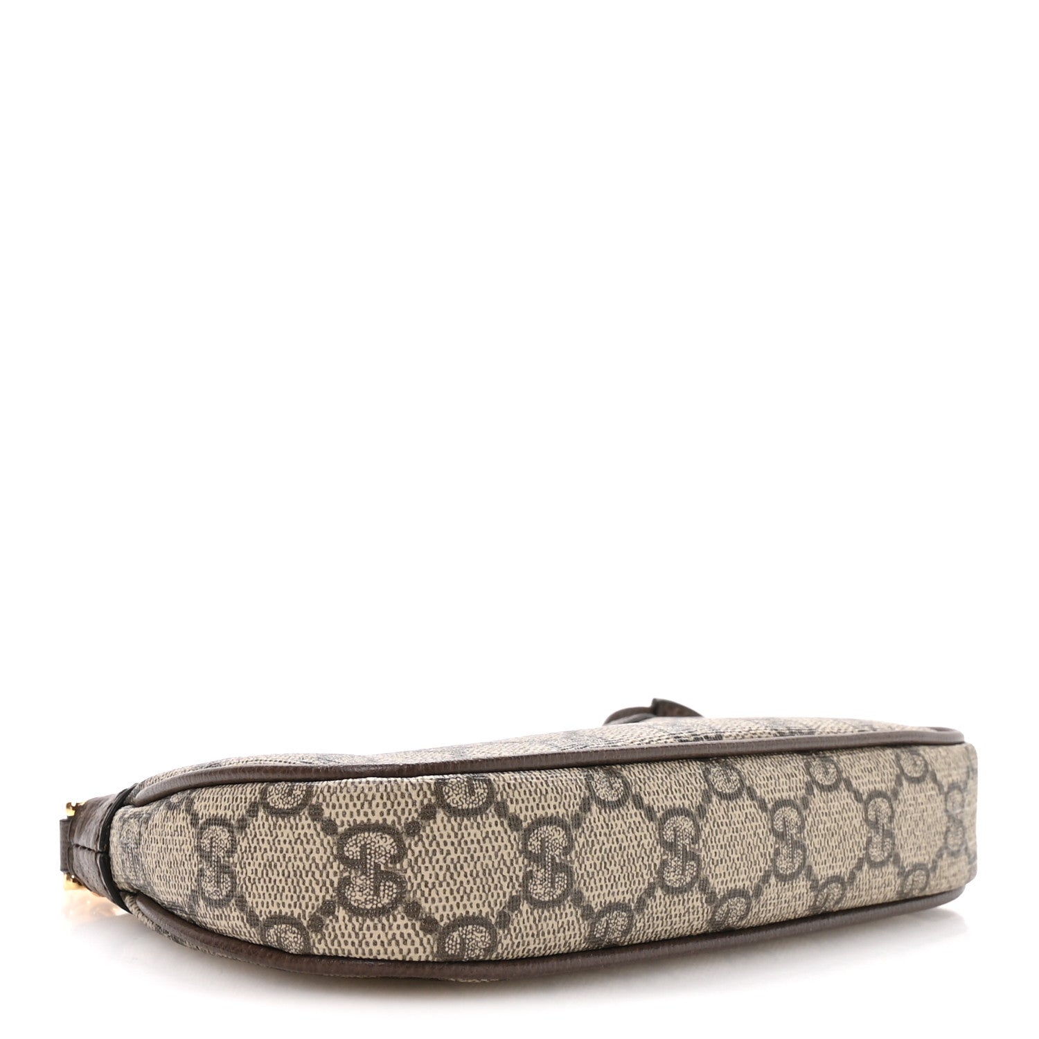 Gucci GG Supreme Monogram Textured Dollar Calfskin Mini Ophidia Chain Bag Beige Ebony