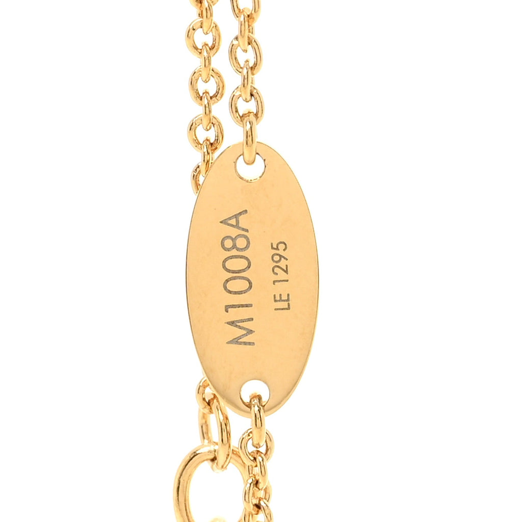 Louis Vuitton Metal Enamel LV Iconic Bracelet Gold Light Pink