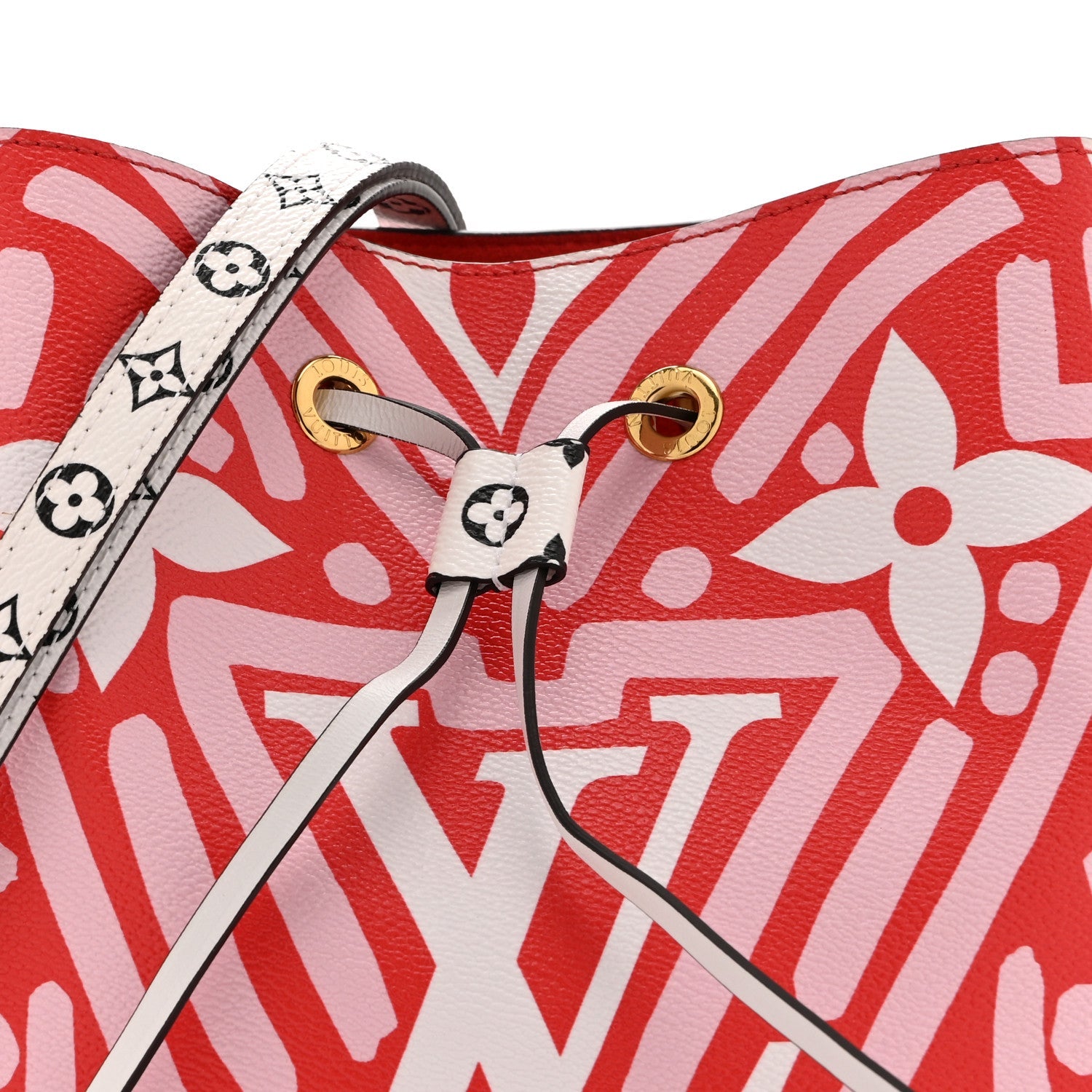 Louis Vuitton Monogram Giant Crafty NeoNoe MM Rouge Rose Creme