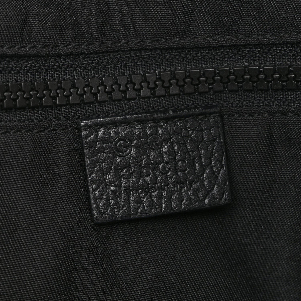 Gucci Nylon Monogram Small Flat Messenger Bag Black