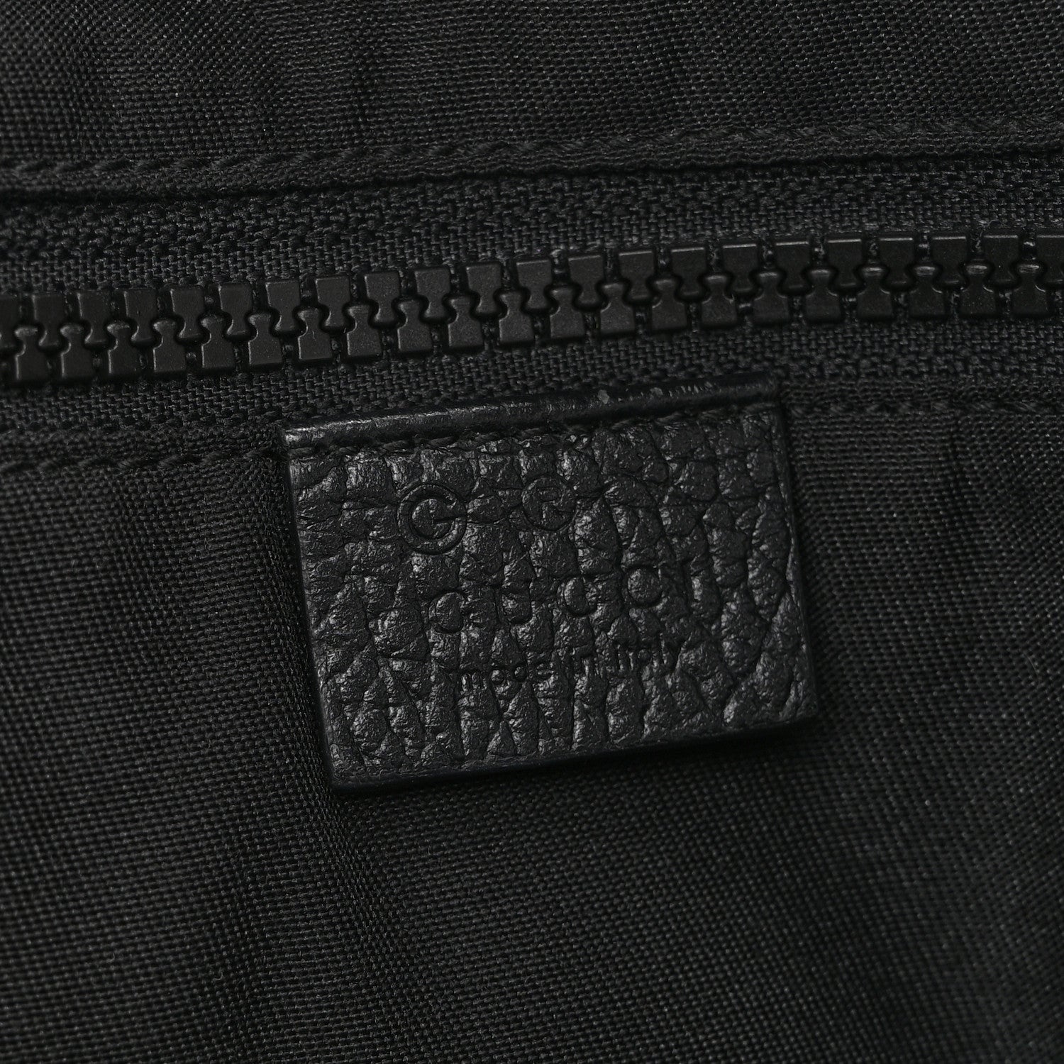 Gucci Nylon Monogram Small Flat Messenger Bag Black