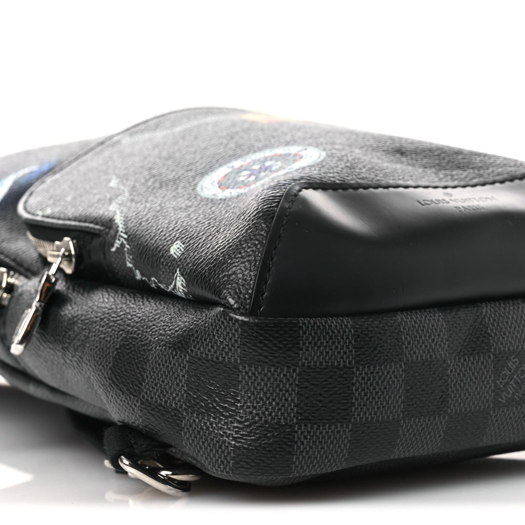 Louis Vuitton Damier Graphite World Map Avenue Sling Backpack