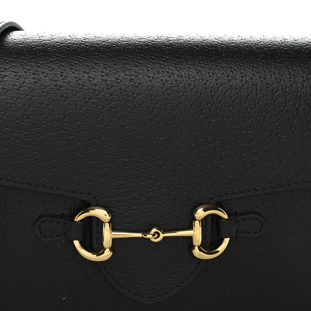 Gucci Calfskin Horsebit 1955 Shoulder Bag Black