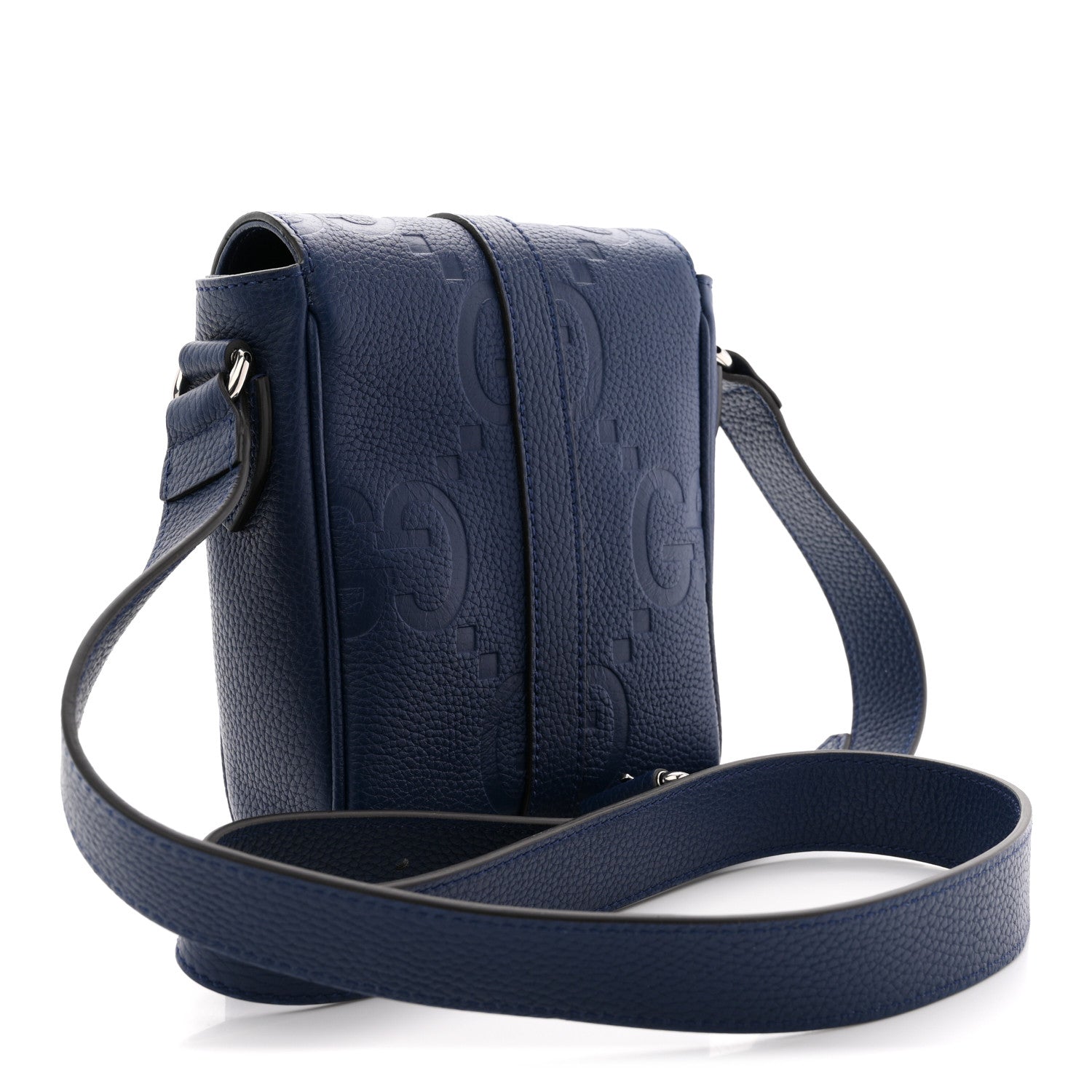 Gucci Piuma Calfskin Jumbo GG Embossed Small Messenger Bag Royale
