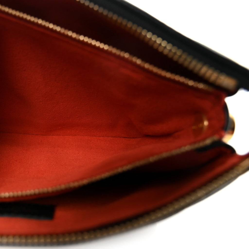 Louis Vuitton Lambskin Embossed Monogram Coussin BB Black