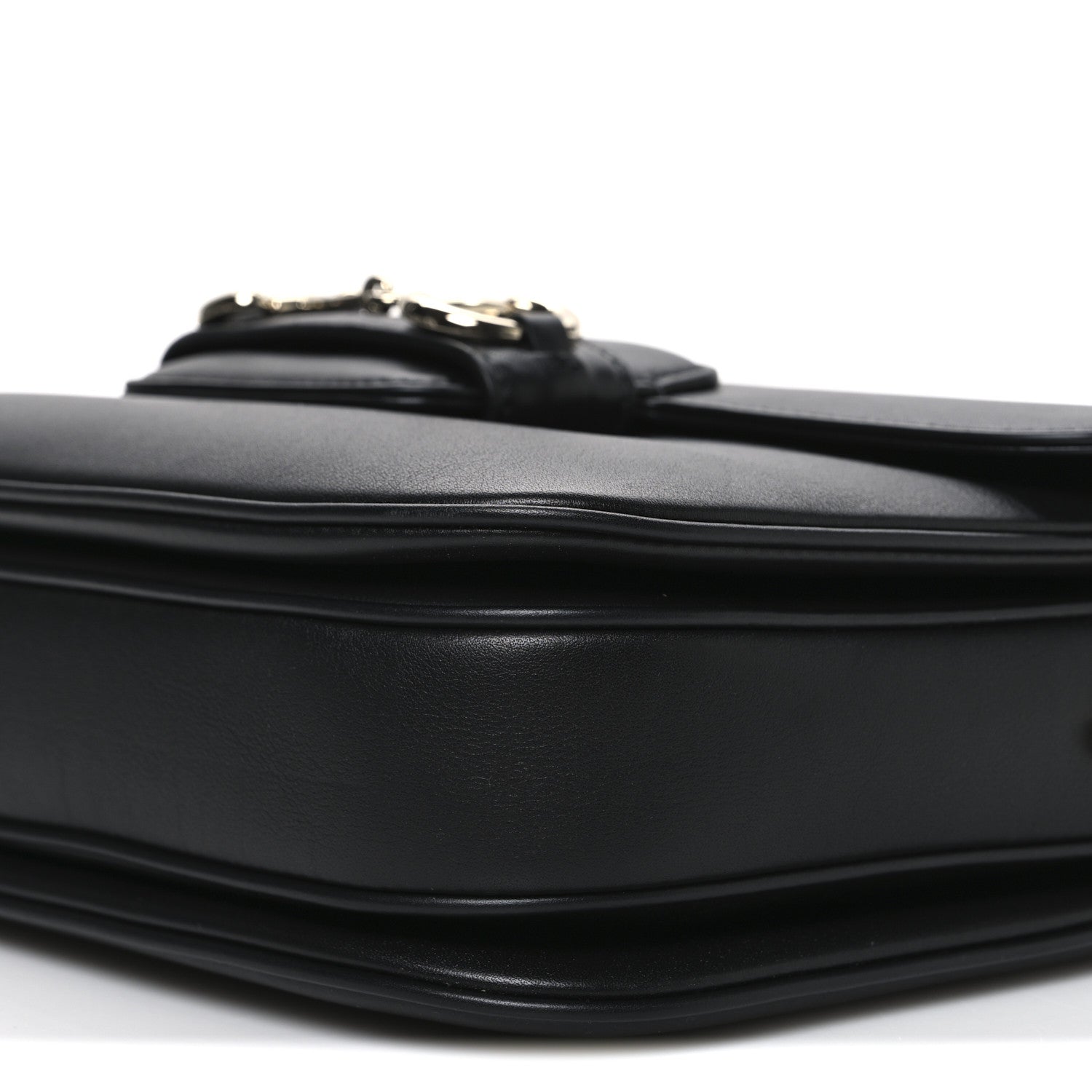 Gucci Ciny Lux Calfskin Horsebit 1955 Soft Small Shoulder Bag Black